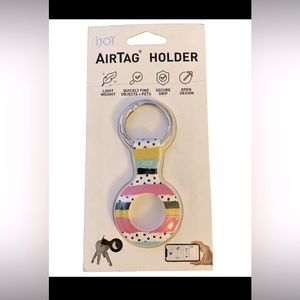 Ijoy AirTag Holder With Keychain Secure Case For Apple Airtag - Keys, Purse